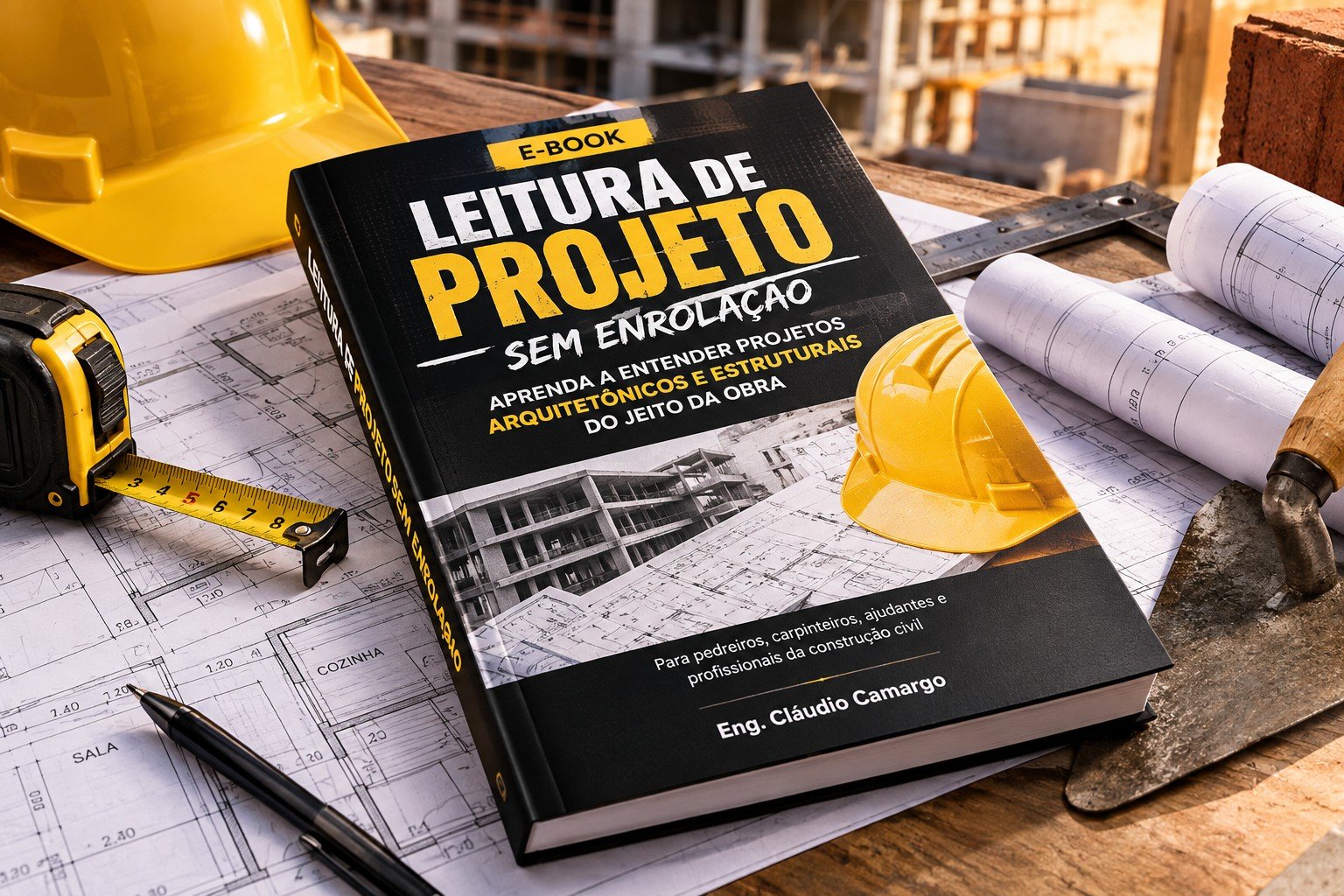 Leitura de Projeto Sem Enrolação em ambiente de obra